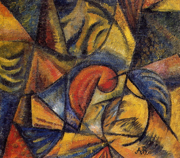 Image - Oleksander Bohomazov: An Abstract Composition (1915).